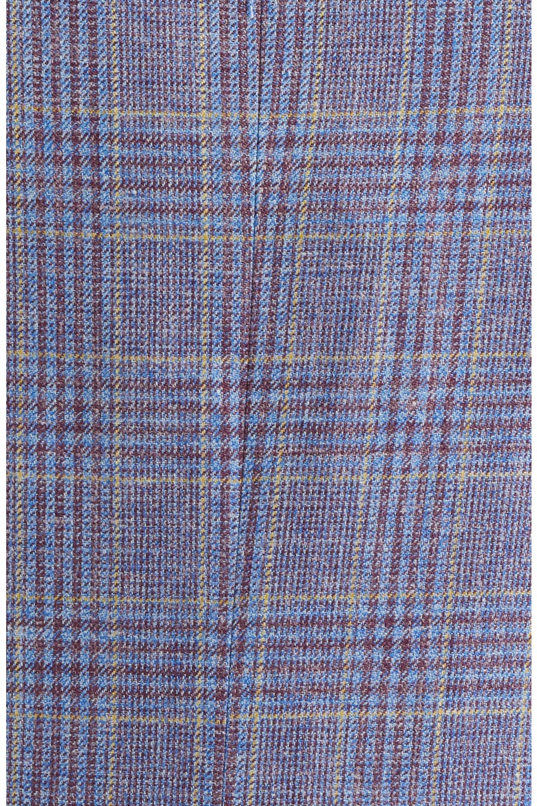 McAllen Berry Plaid Soft Constructed Cotton & Silk Blend Sport Coat, Alternate, color, BERRY