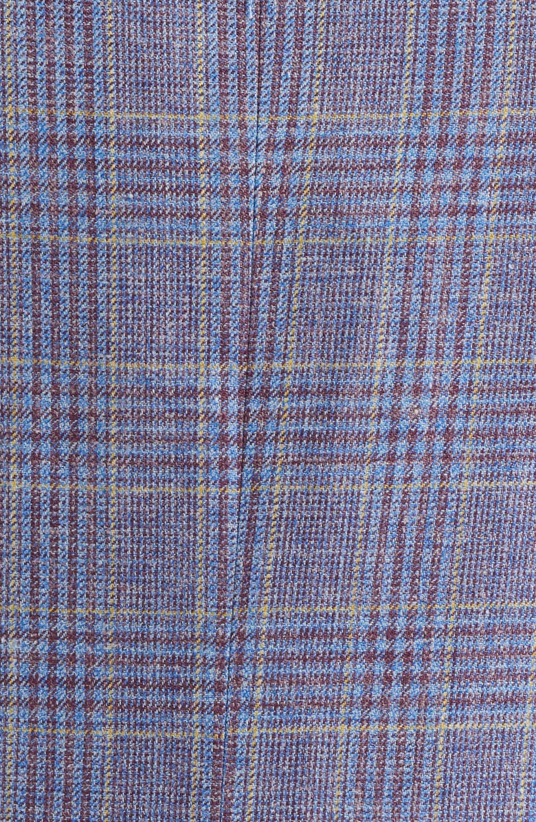 Jack Victor McAllen Berry Plaid Soft Constructed Cotton & Silk Blend Sport Coat, Alternate, color, Berry