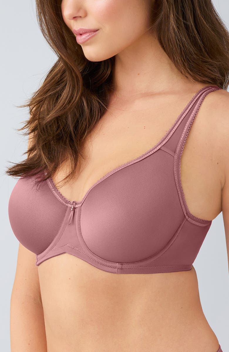 Wacoal Basic Beauty Spacer Underwire T-Shirt Bra, Alternate, color, Rose Brown