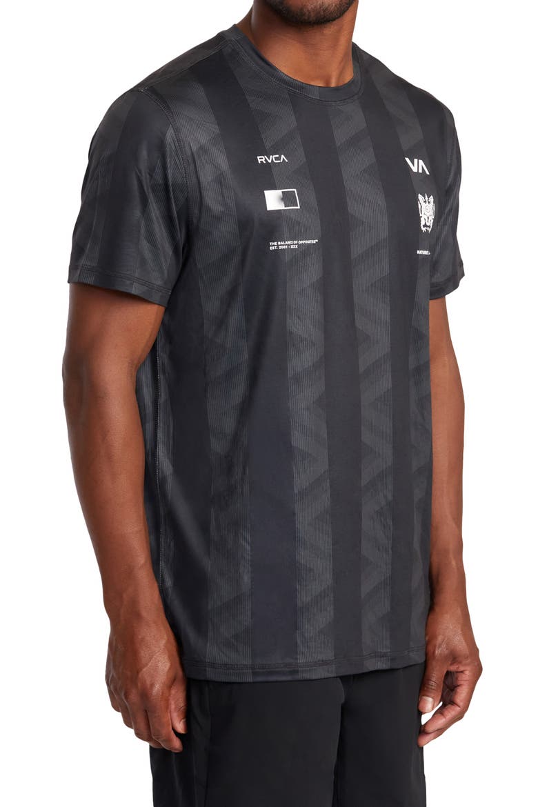 Fielder Vent Stripe Performance Graphic T-Shirt, Alternate, color, RVCA BLUR STRIPE