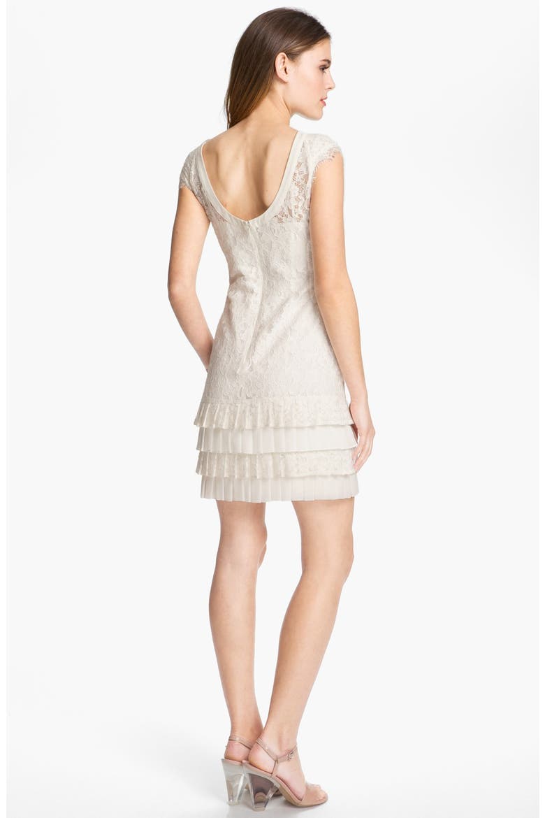 Tiered Lace Dress, Alternate, color, WHITE