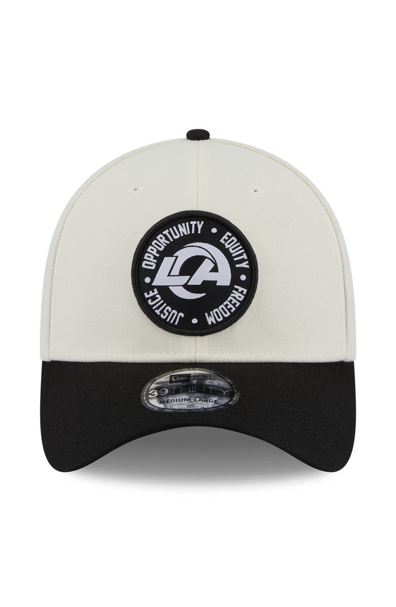 New Era Men's New Era Cream/Black Los Angeles Rams 2022 Inspire Change  39THIRTY Flex Hat, Alternate, color, 