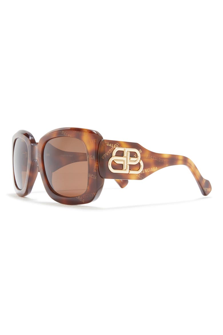 53mm Square Sunglasses, Alternate, color, HAVANA HAVANA BROWN