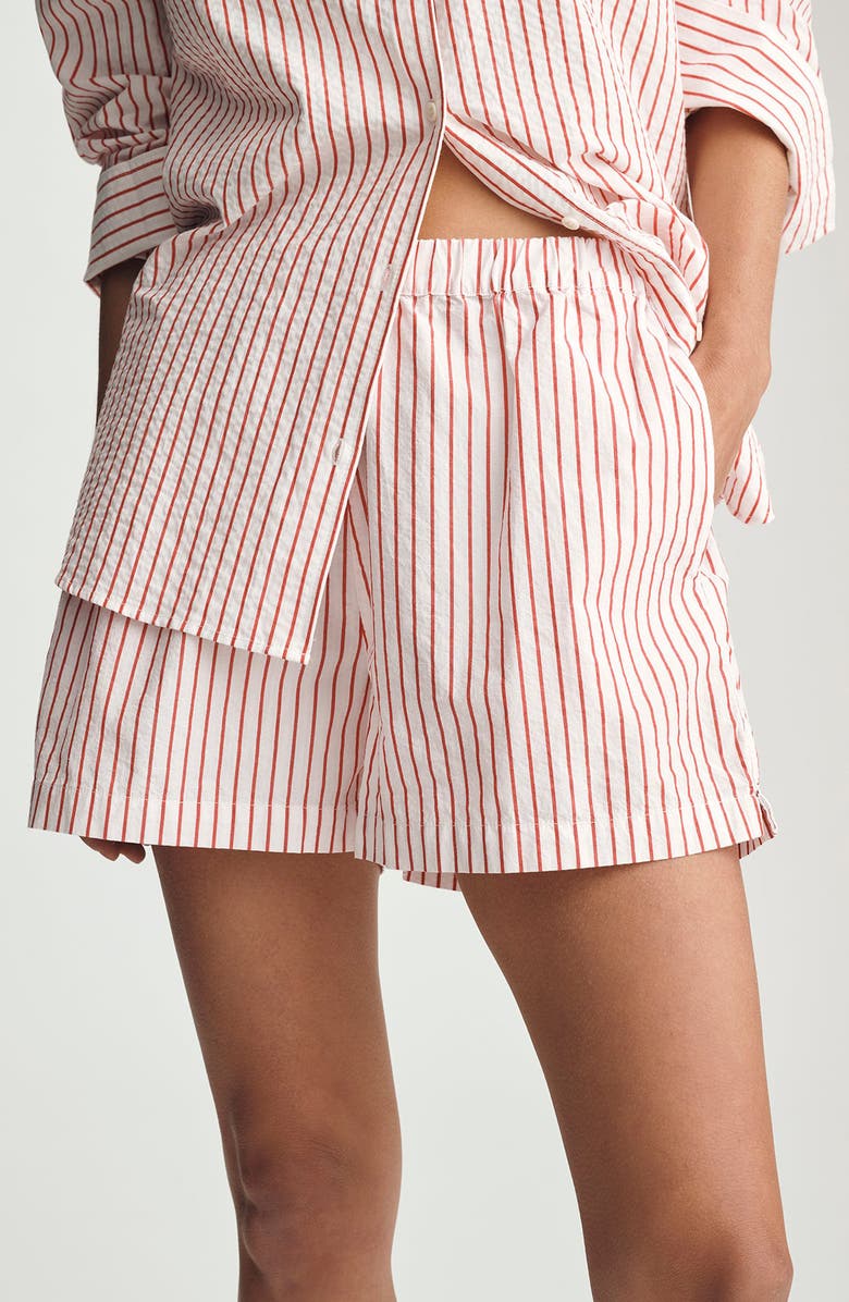 Mavi Jeans Stripe Shorts, Alternate, color, Red Striped