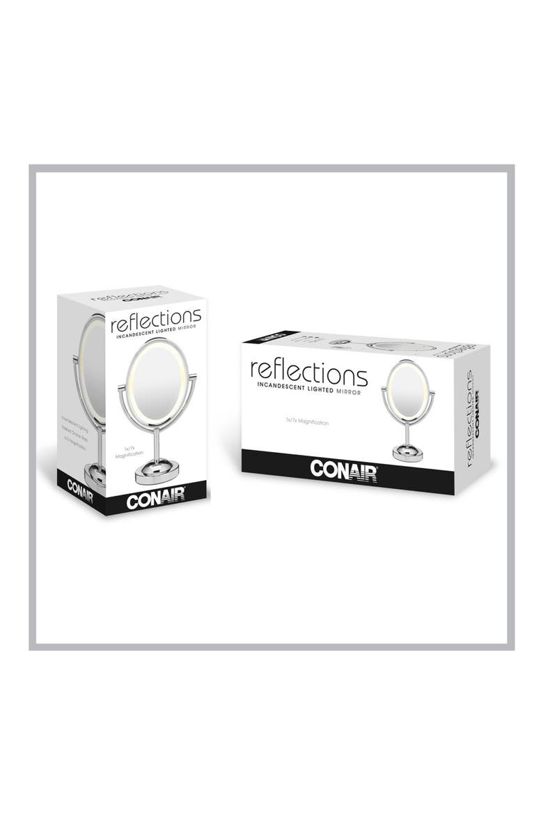 Double-Sided LED Oval Mirror, Alternate, color, NO COLOR