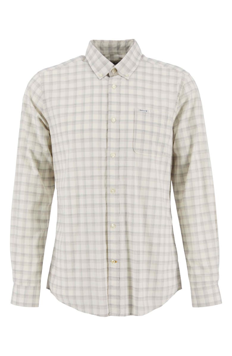 Barbour Bramwell Check Button Down Shirt, Alternate, color, Whisper White