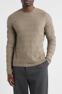 Emporio Armani Diamond Stitch Virgin Wool Crewneck Sweater