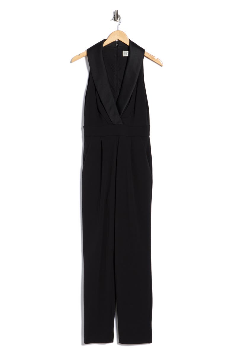 Eliza J Straight Leg Jumpsuit, Alternate, color, Black