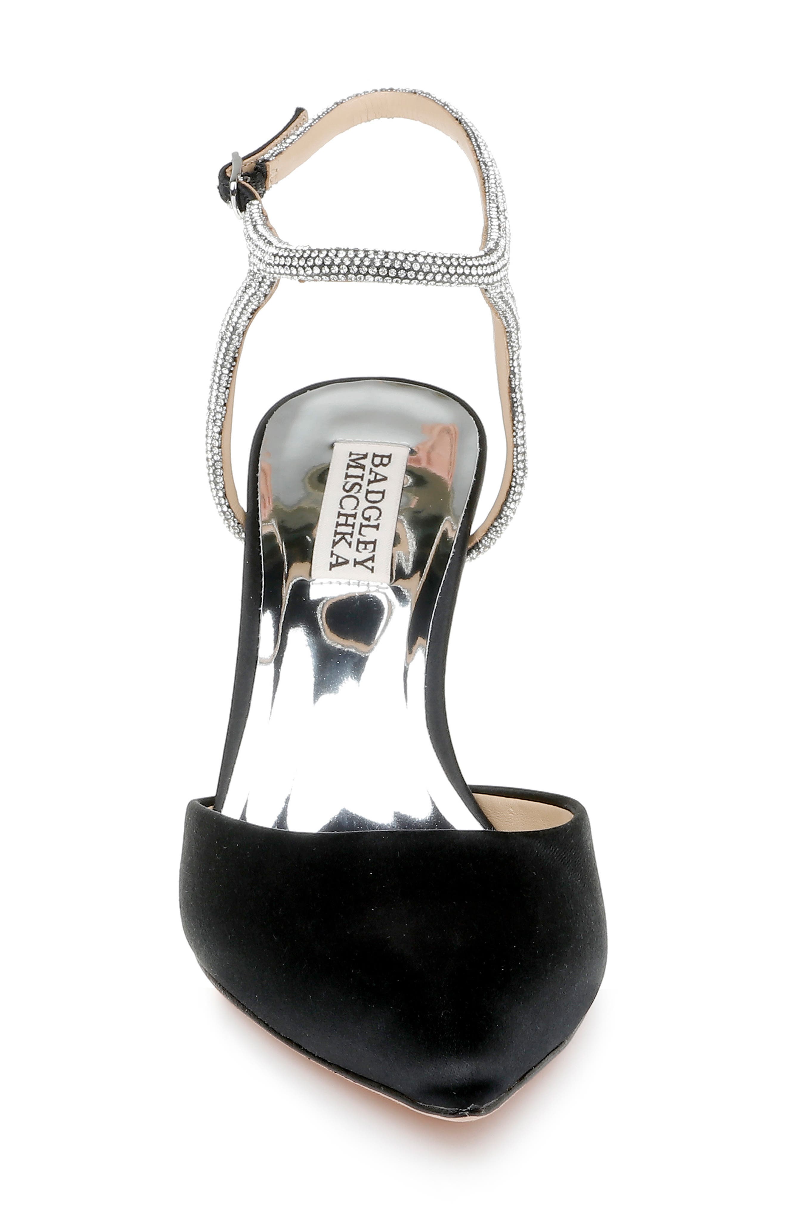 Badgley Mischka Bridal Badgley Mischka Collection Kamilah Ankle Strap Pump, Alternate, color, Black