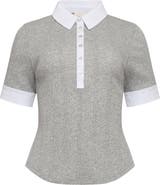 Cinq à Sept Jaden Rib Polo Top