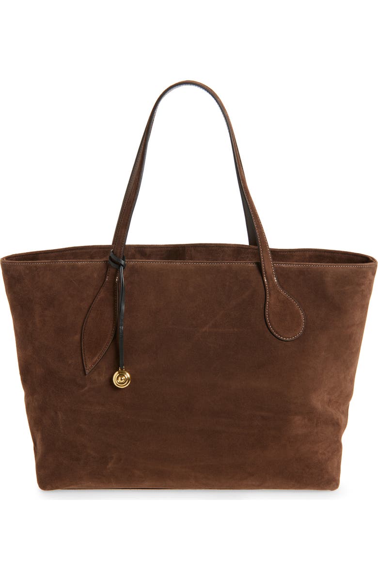 LIFFNER Large Sprout Leather Tote, Main, color, Dark Brown