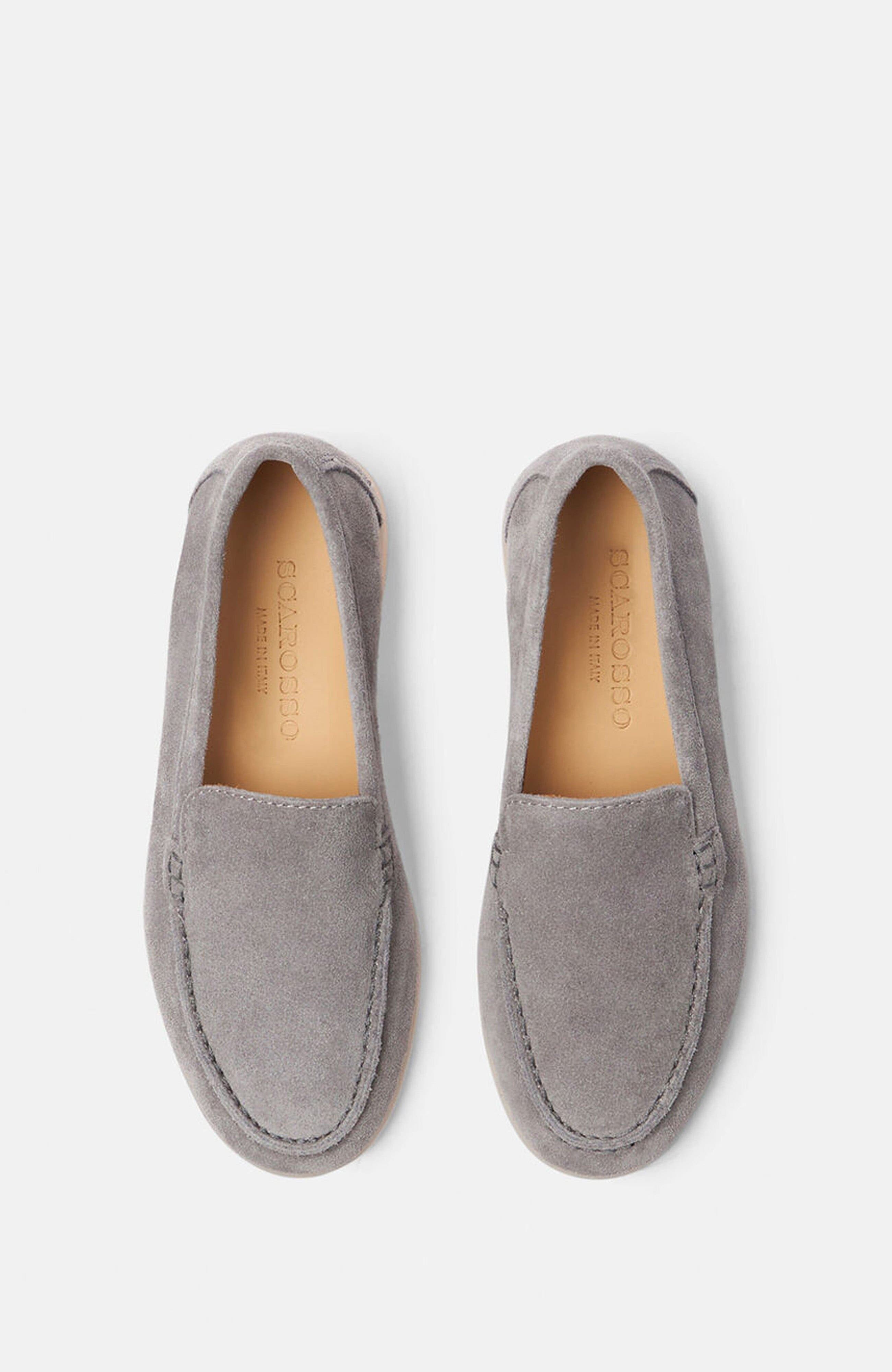 Ludovico Boy Loafers, Alternate, color, Grey - Suede