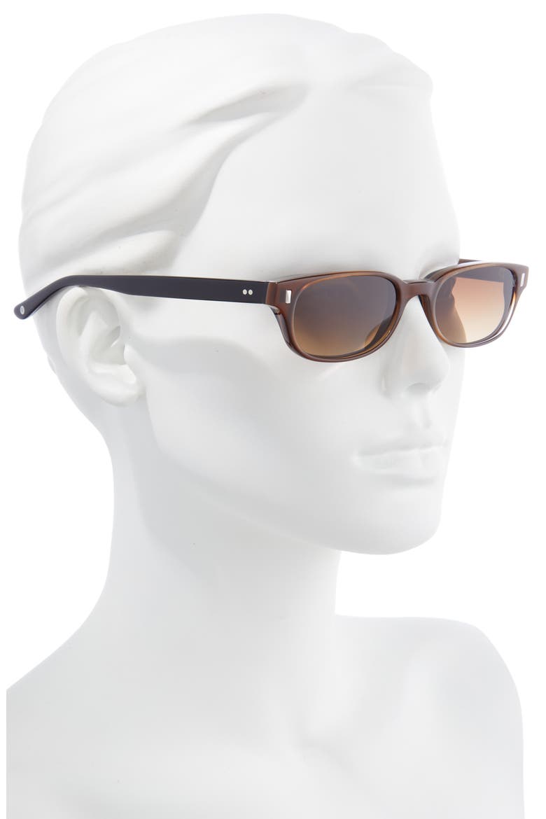Bertram 53mm Polarized Sunglasses, Alternate, color, COFFEE BLACK/ BROWN GRADIENT