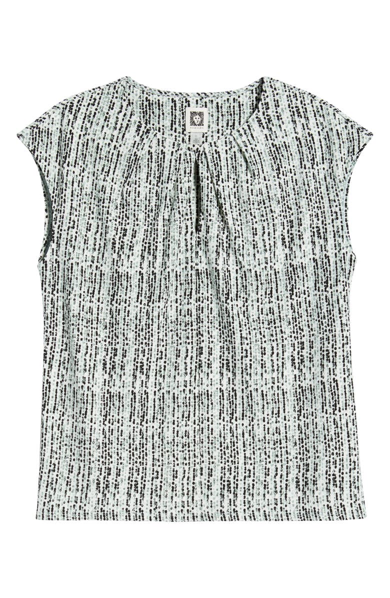 Anne Klein Pleated Sleeveless Top, Alternate, color, Soft Aloe Multi