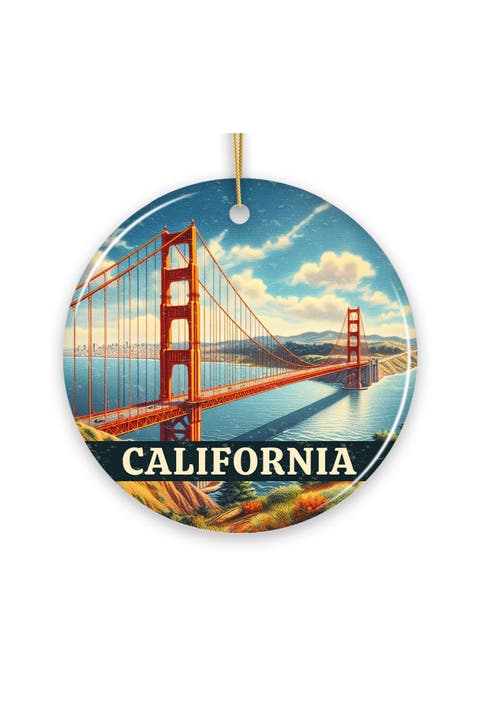 Golden Gate Bridge California Ceramic Ornament