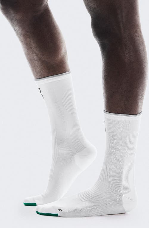 On Elite Run Crew Socks In White