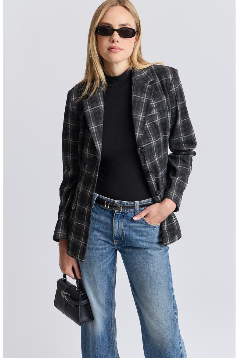 Hourglass Single Breasted Blazer, Alternate, color, MUSHROOM HERRINGBONE