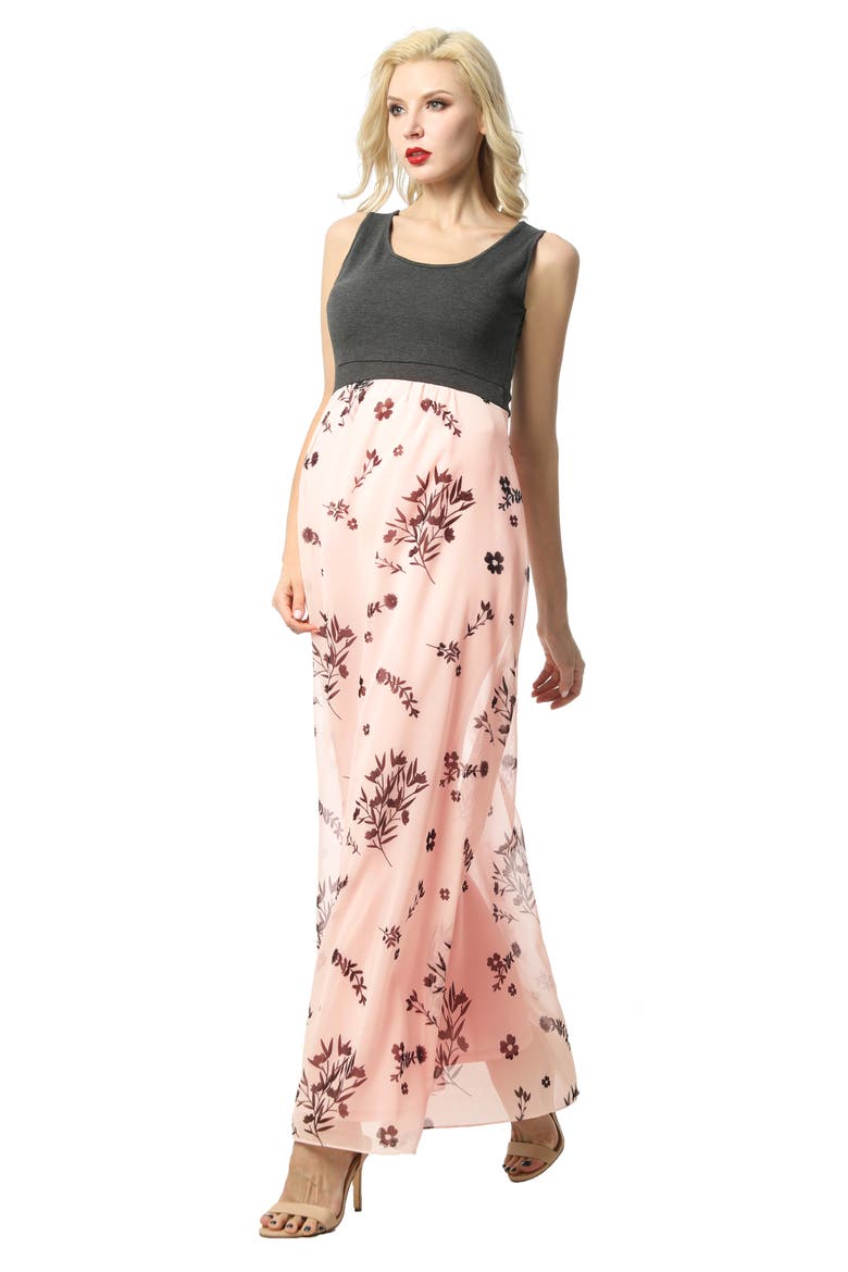 Miho Maternity Maxi Dress, Alternate, color, MULTICOLORED