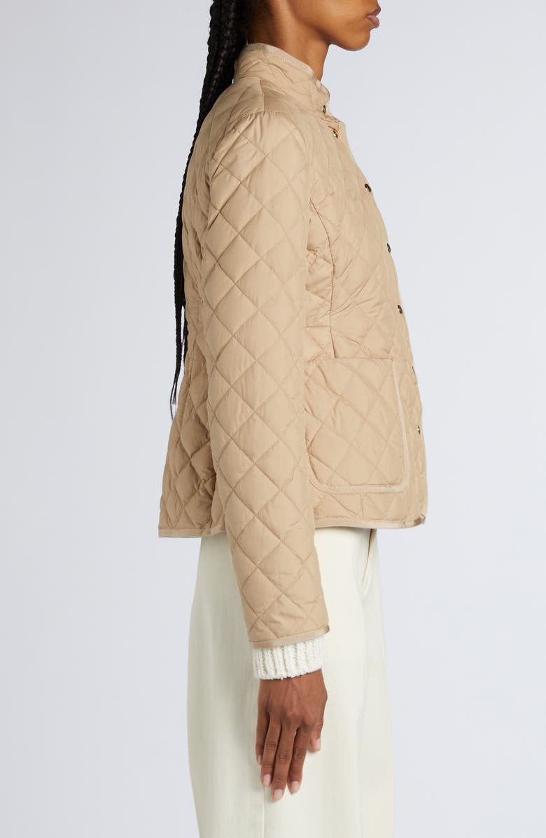 Moncler Epin Down Crop Jacket, Alternate, color, Beige