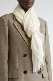 Akris Crystal Embellished Cashmere & Silk Scarf
