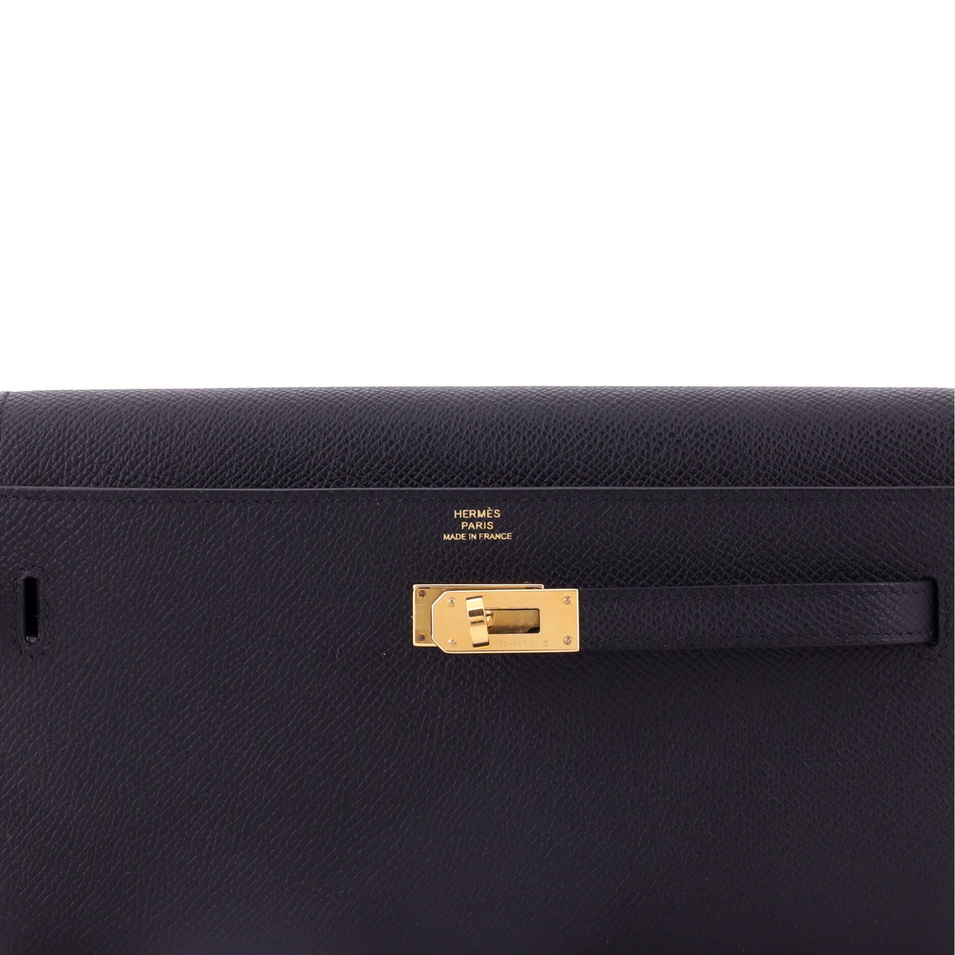 Pre-Owned Hermes Kelly To Go Wallet Epsom, Alternate, color, Noir