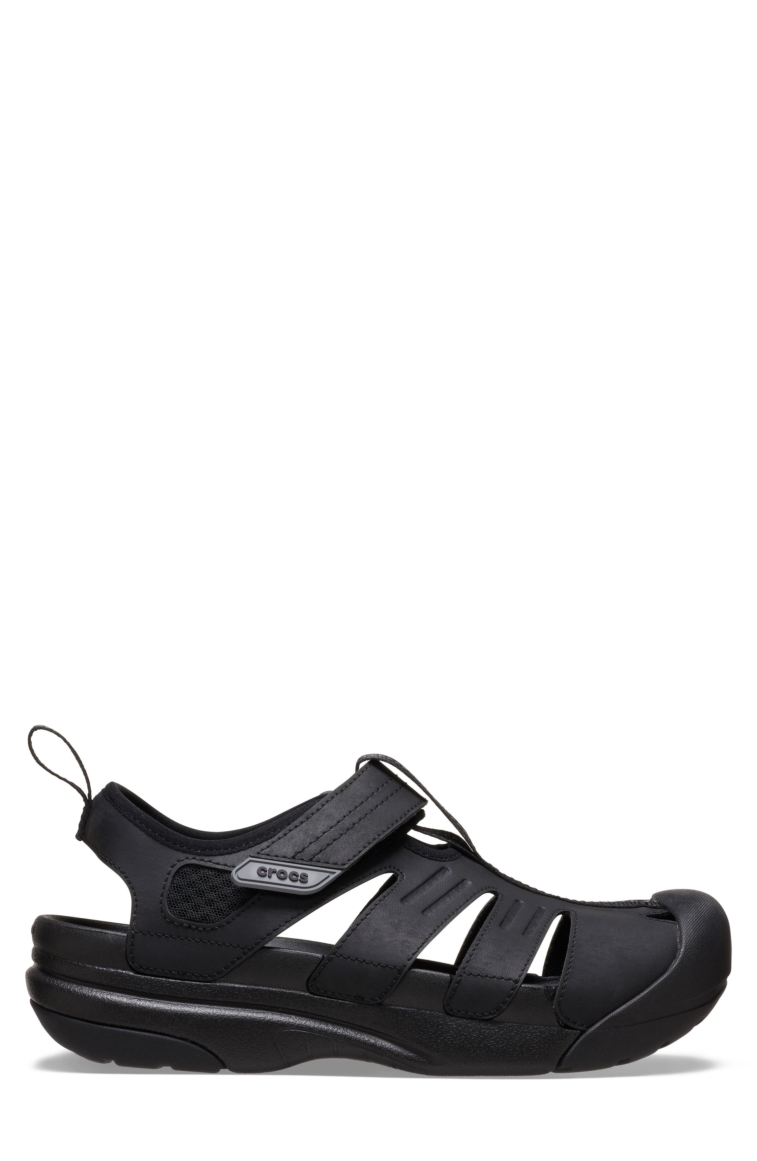 CROCS Yukon Fisherman Sandal, Alternate, color, Black