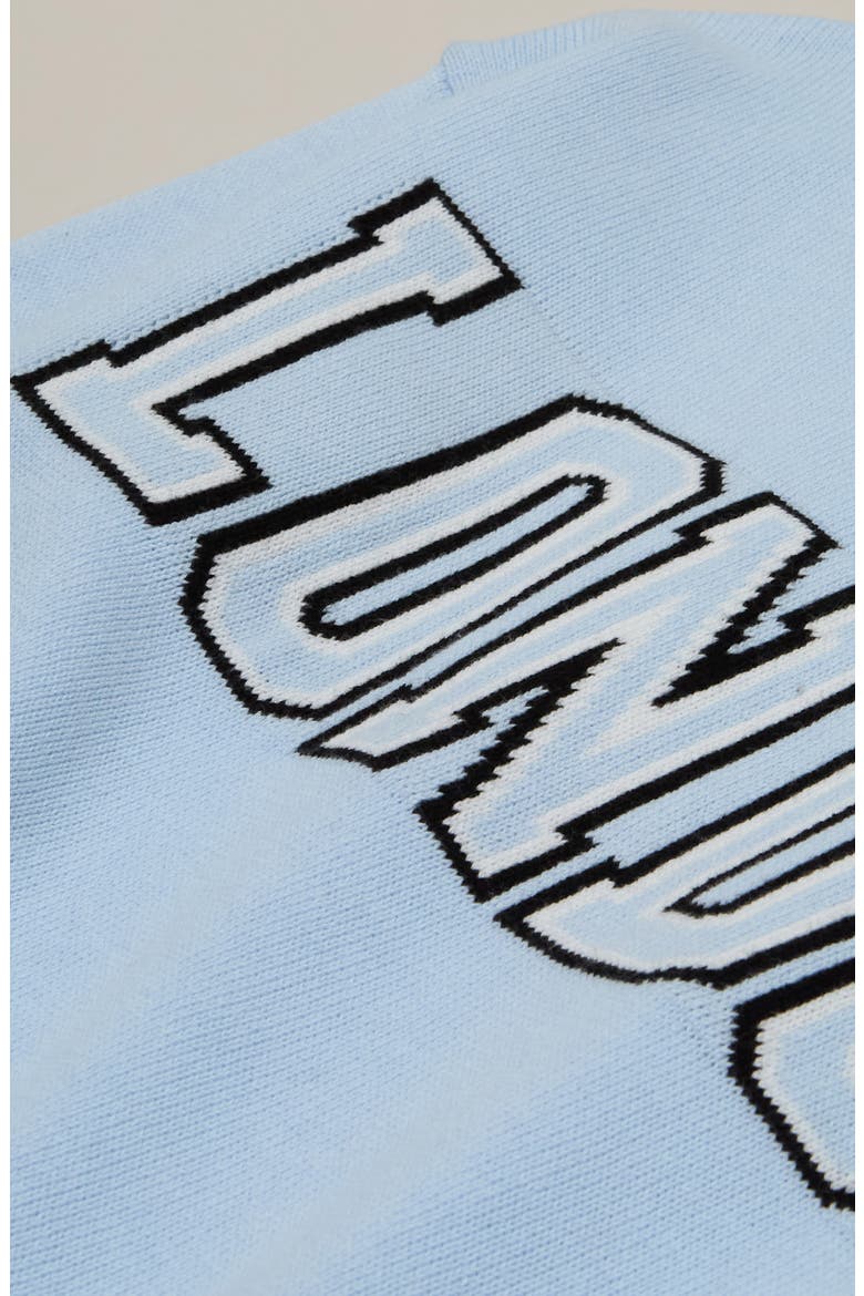 Kids' Intarsia Knit Sweater, Alternate, color, BLUE BIRD- LONDON