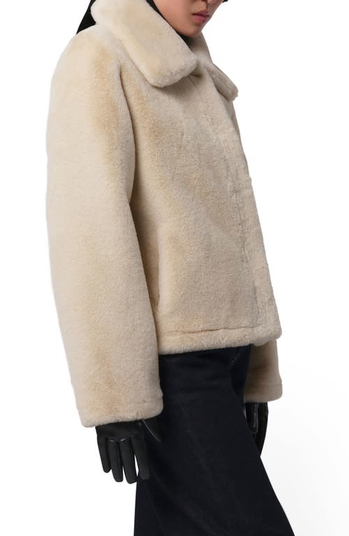 Apparis Elis Faux Fur Short Coat In Neutral