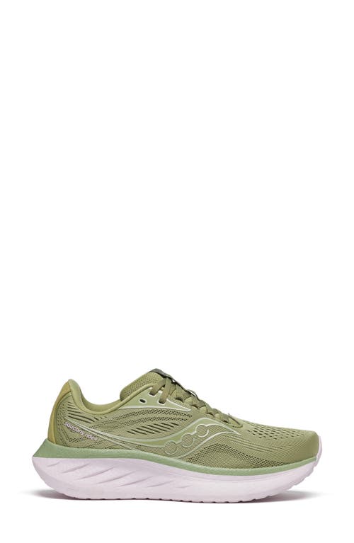 Saucony Ride 18 Running Shoe In Hemlock/bloom