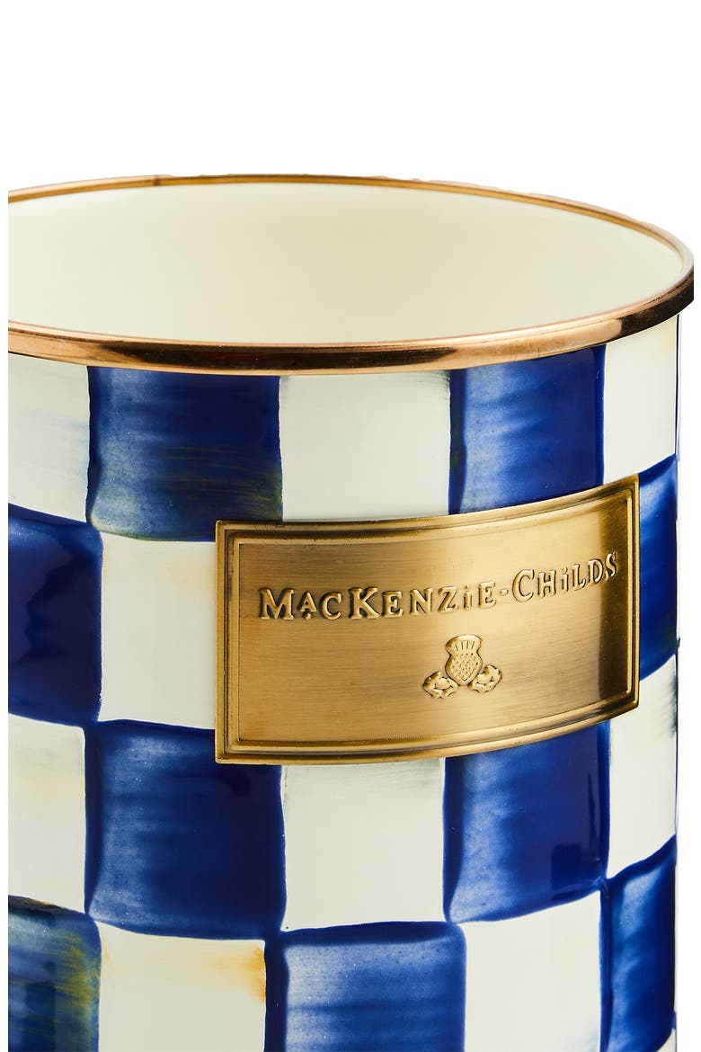 Royal Check Utensil Holder, Alternate, color, BLUE/ WHITE