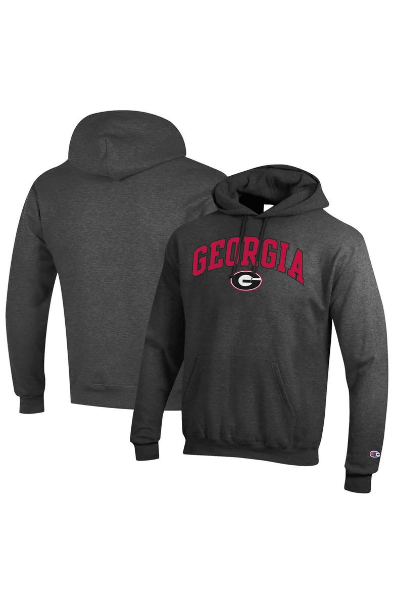 Champion Men's Champion Charcoal Georgia Bulldogs Arch Over Logo Pullover Hoodie, Main, color, Charcoal