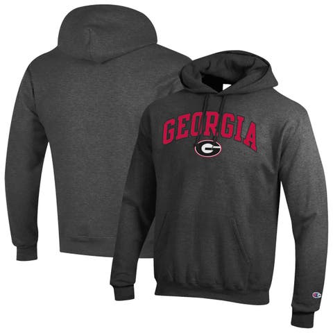 Men's Champion  Charcoal Georgia Bulldogs Arch Over Logo Pullover Hoodie