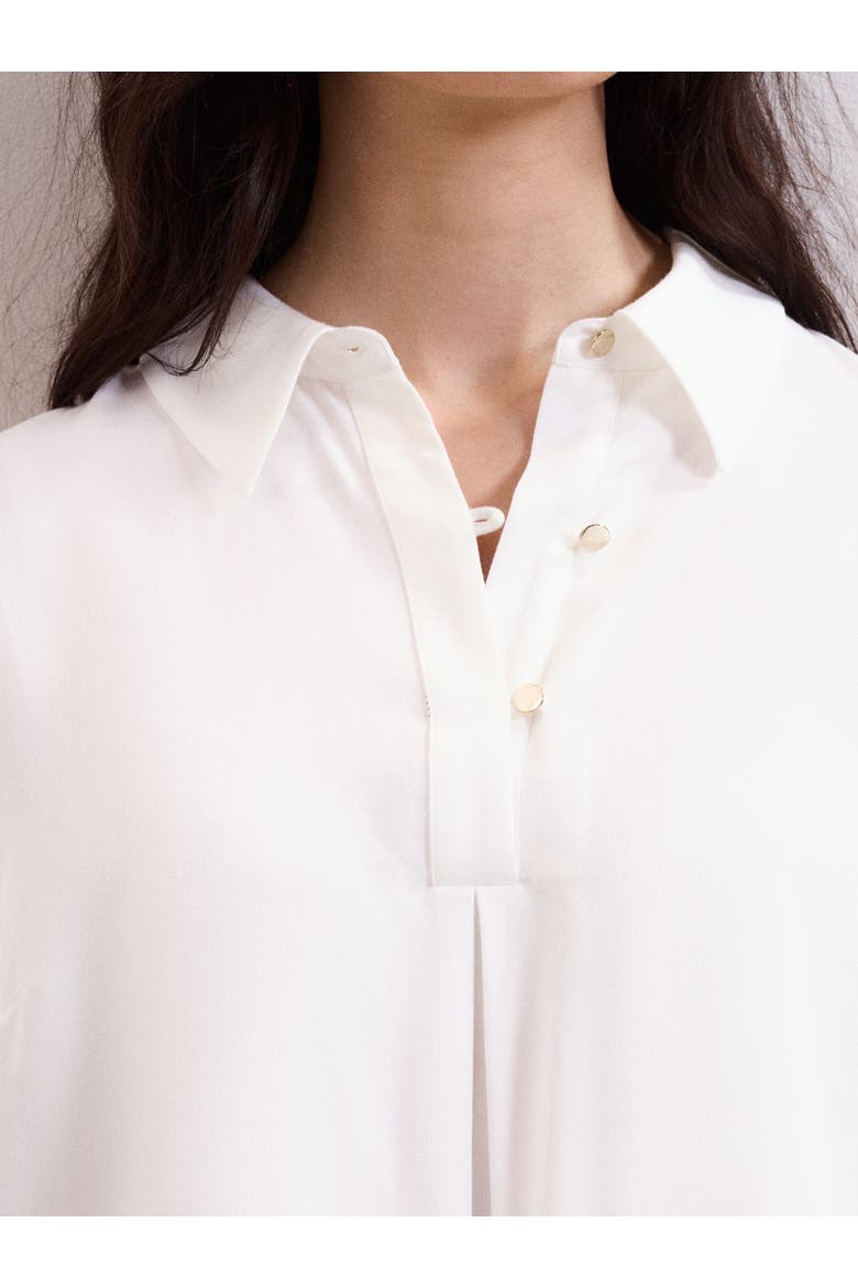 Button Detailed Ashton Ivory Shirt, Alternate, color, Ivory