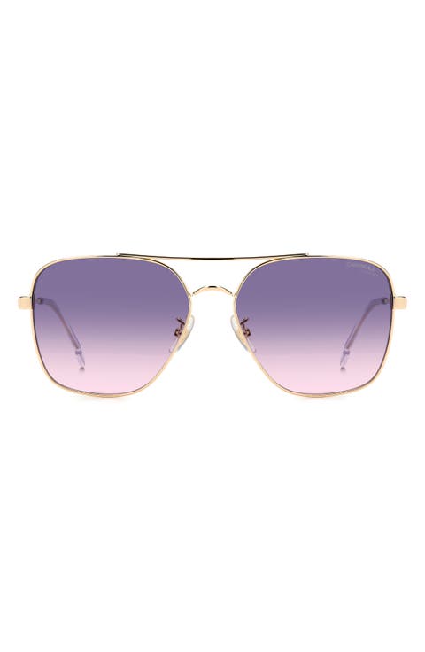 60mm Gradient Square Sunglasses