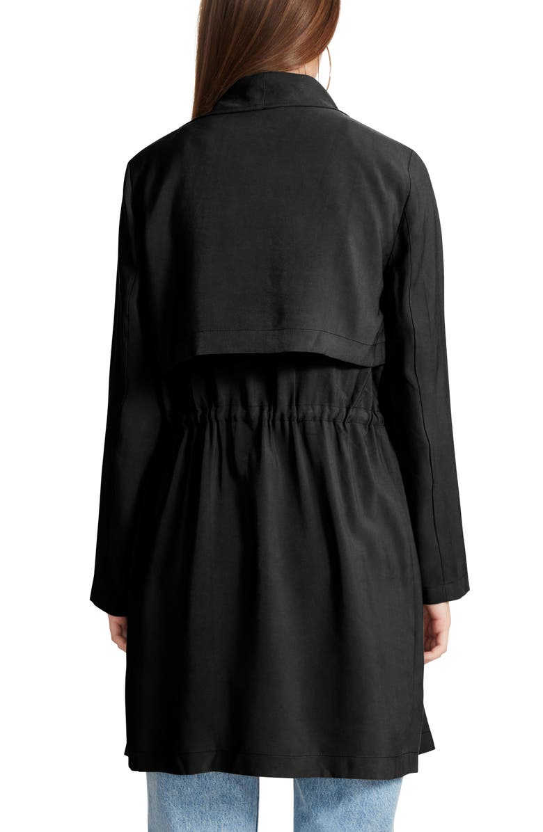 Steve Madden Drape Collar Open Front Jacket, Alternate, color,