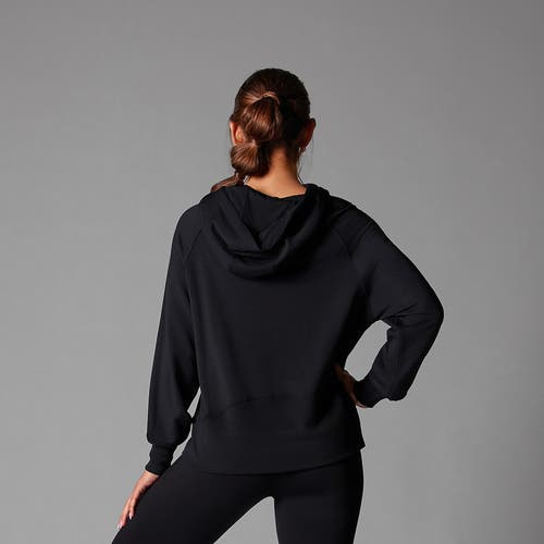 Tavi Cozy Paneled Hoodie In Black