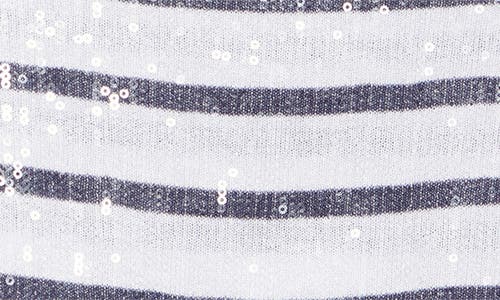 Milly Stripe Sequin Shell In White