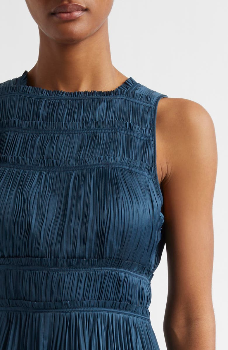 Ulla Johnson Elle Plissé Satin Dress, Alternate, color, 