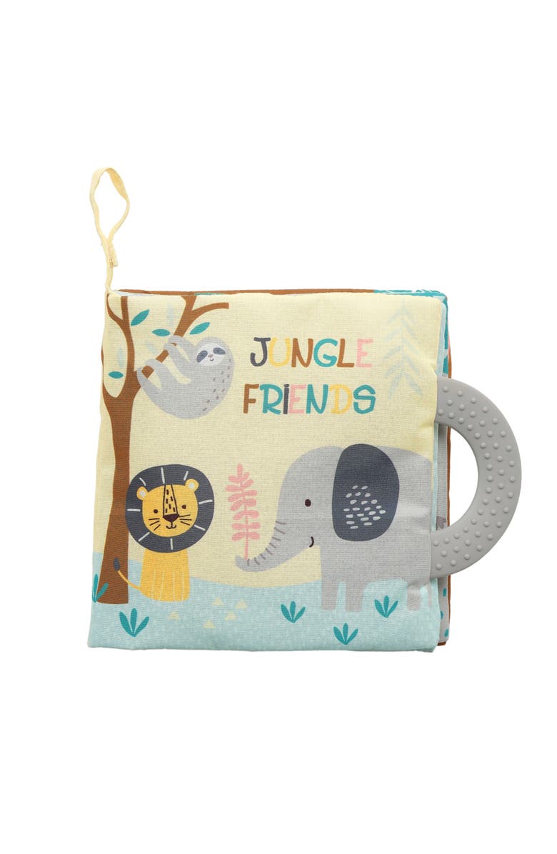 Lambs & Ivy Jungle Friends Developmental Soft Book & Elephant Plush Toy Gift Set, Alternate, color, Multicolor