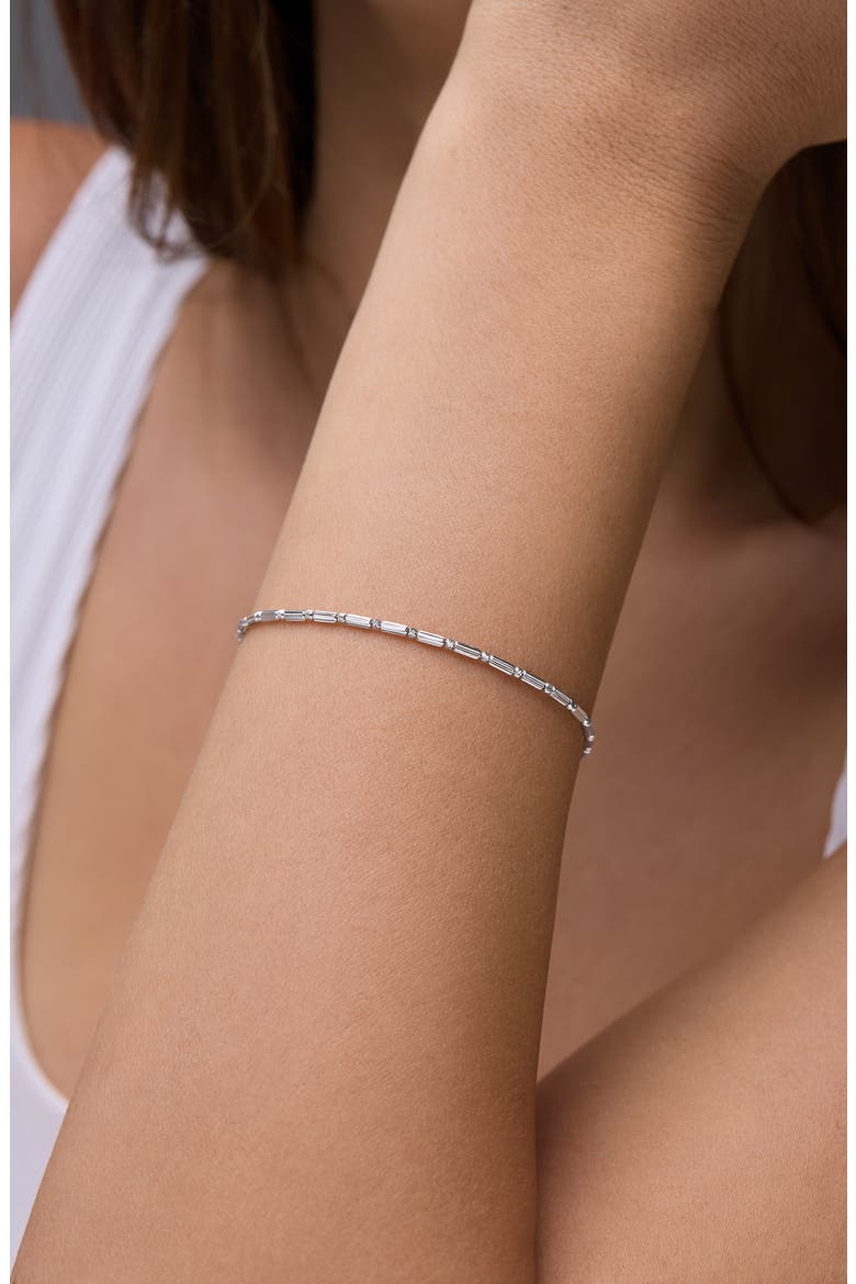 14K Gold Bar Bead Bracelet, Alternate, color, 14K WHITE GOLD