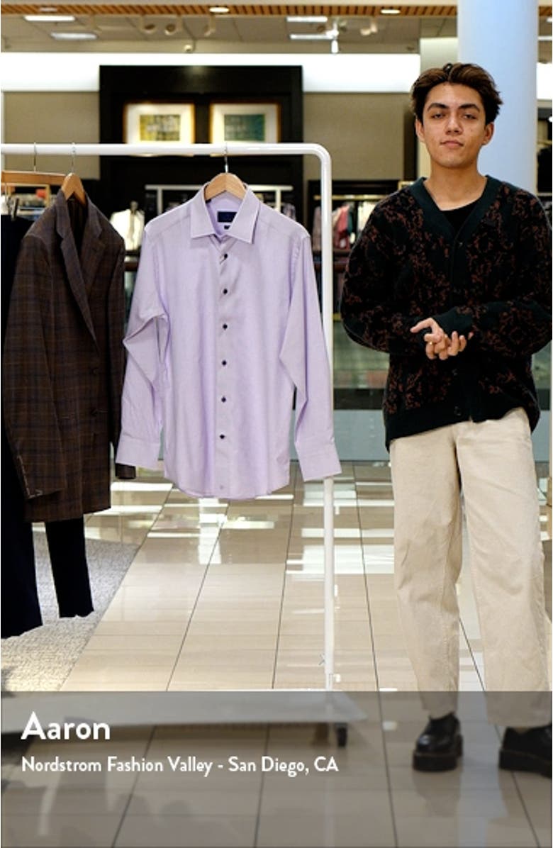 Slim Fit Micro Dobby Cotton Dress Shirt, sales video thumbnail