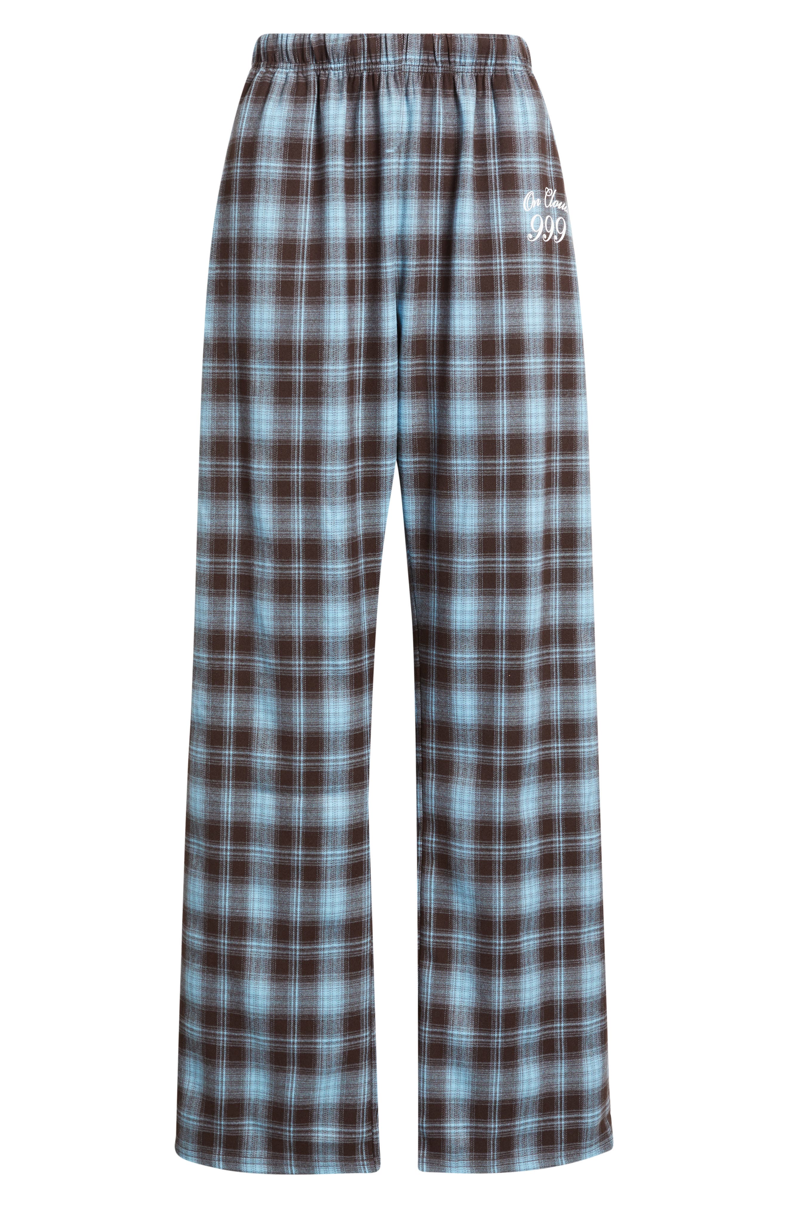 The Mayfair Group On Cloud Nine Wide Leg Plaid Pants In Multi