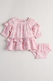 Nordstrom Floral Ruffle Cotton Dress with Bloomers