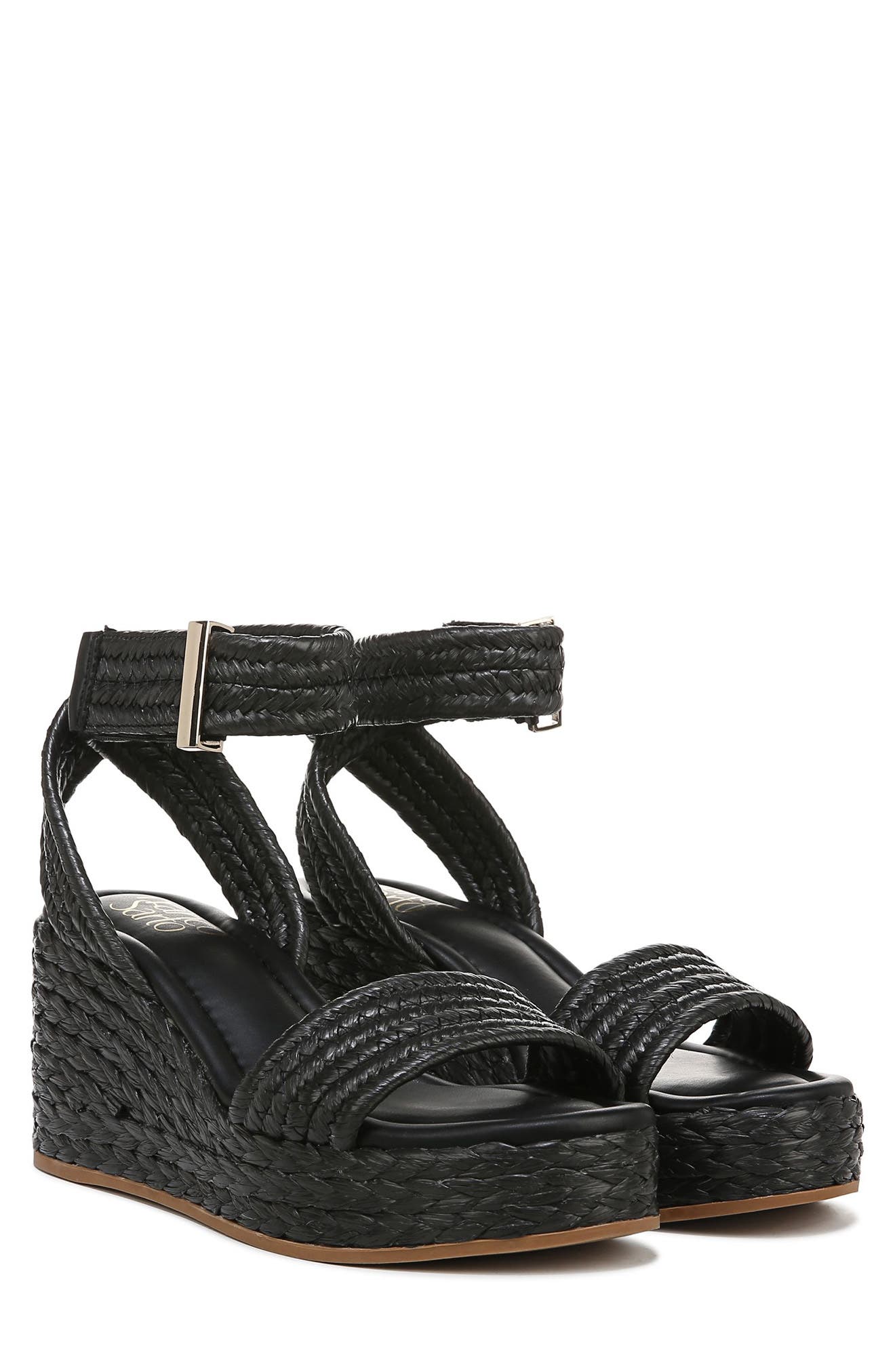 Franco Sarto Pina Ankle Strap Wedge Sandal, Alternate, color, 