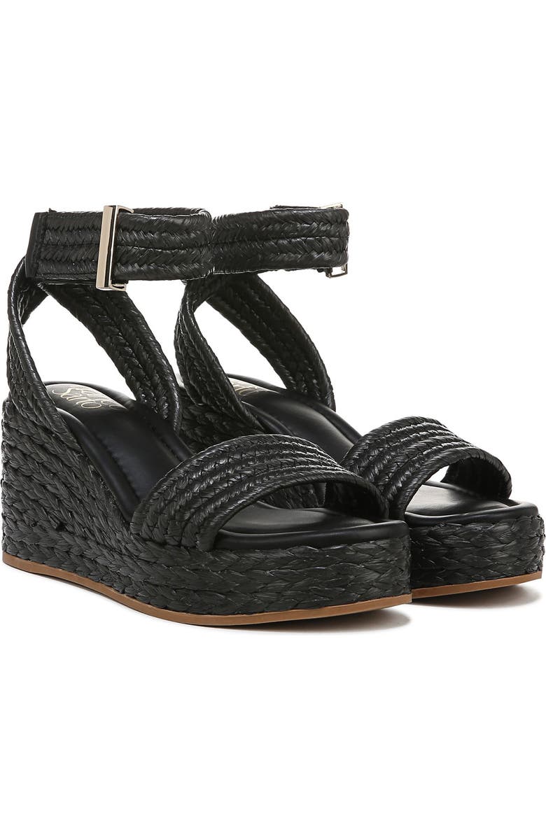 Franco Sarto Pina Ankle Strap Wedge Sandal, Alternate, color,