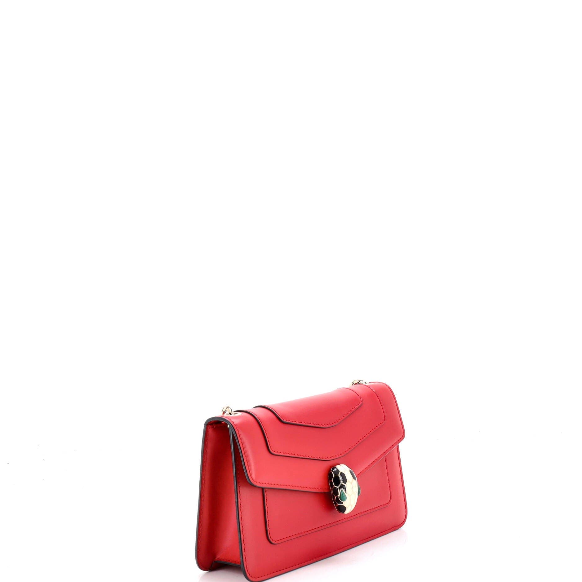 Serpenti Crossbody Bag Leather Small, Alternate, color, Red