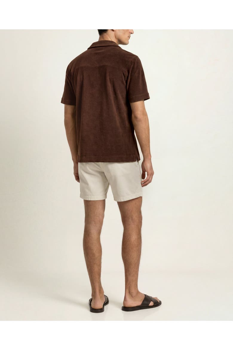 Hawkin Relaxed Fit Short Sleeve Towelling Shirt, Alternate, color, Chestnut Brown