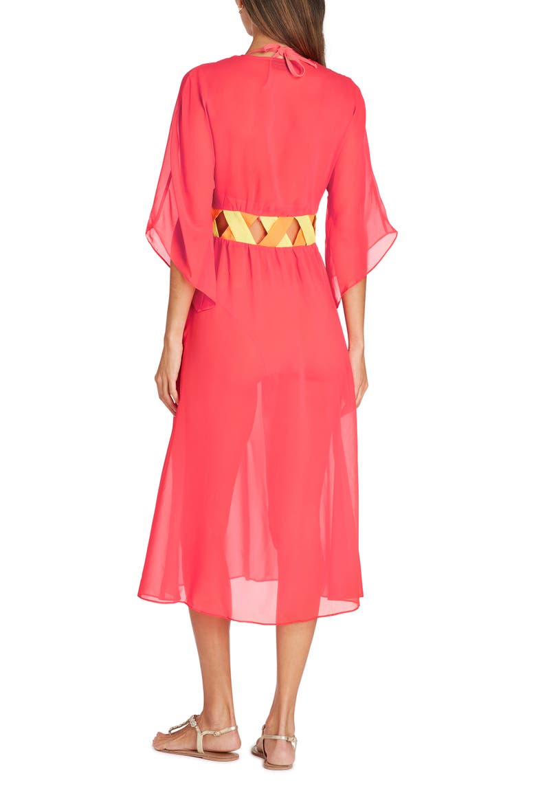 Rio Bandage Cover-up Robe, Alternate, color, Coral