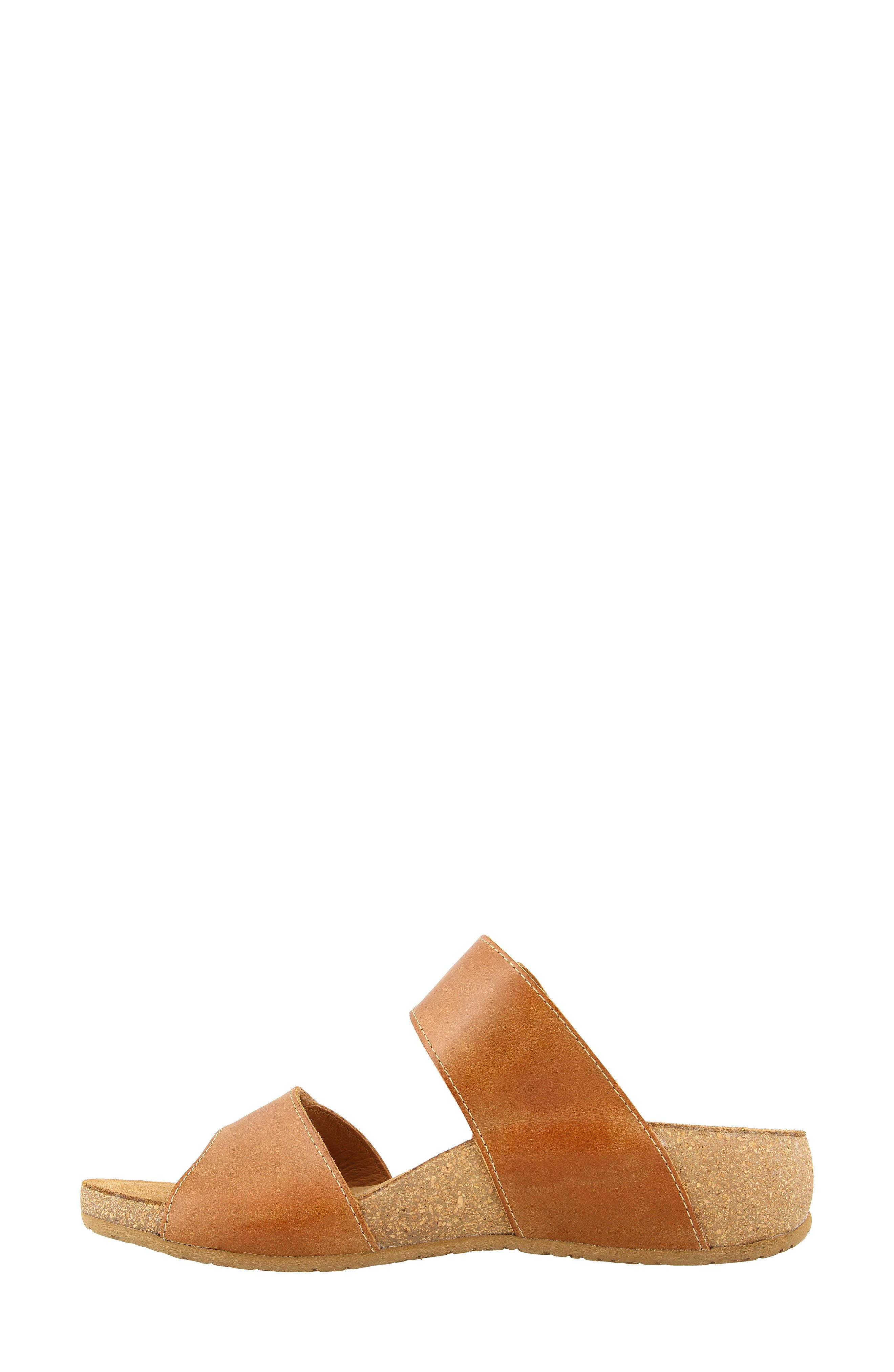 My Dear Slide Sandal, Alternate, color, HAZELNUT LEATHER