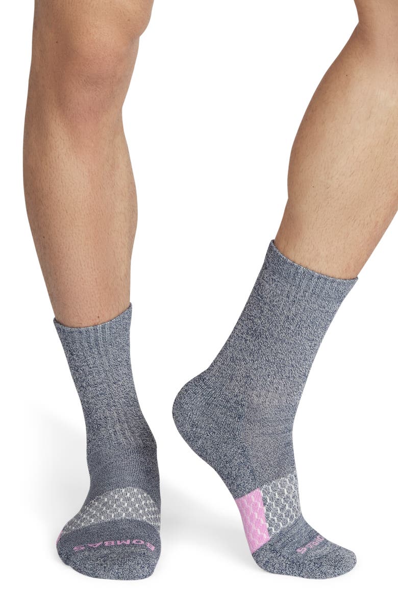Bombas Marl Colorblock Crew Socks, Main, color, 